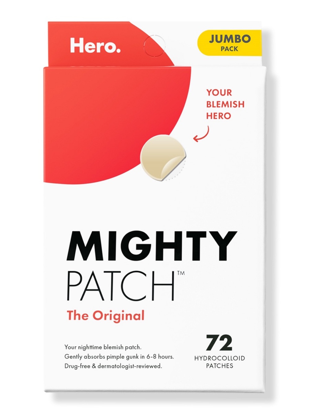 Mighty Patch Original Acne Pimple Patches 72 count